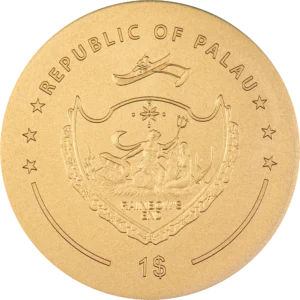 2023 Palau 0,5 Gram Gull Billiards Silk Finish M/Kapsel & COA