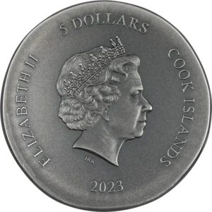 2023 Cook Islands 1 oz Sølv Numismatic Icons - Arethusa UHR Antique M/Etui & COA