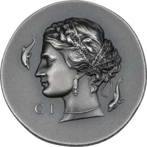 2023 Cook Islands 1 oz Sølv Numismatic Icons - Arethusa UHR Antique M/Etui & COA
