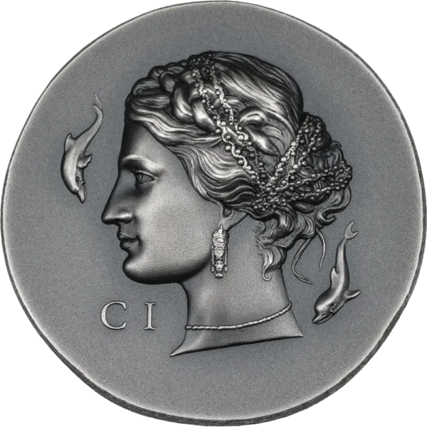 2023 Cook Islands 1 oz Sølv Numismatic Icons - Arethusa UHR Antique M/Etui & COA