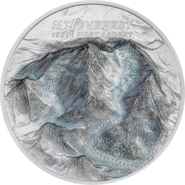 2023 Cook Islands 2 oz Sølv Mt. Everest - First Ascent UHR Proof M/Etui & COA