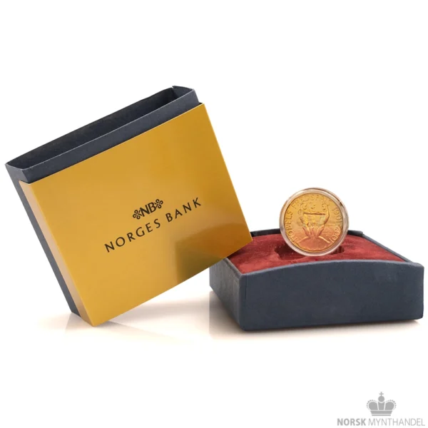 2001 Norge 1/2 oz Gull 1500 Kroner Nobels Fredspris 100 år Proof M/Etui & Garantibevis - Bilde 4