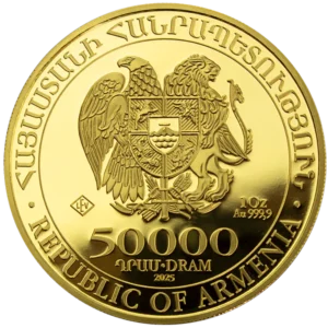 2025 Armenia 1 oz Gull Noah`s Ark BU M/Air-tite Kapsel