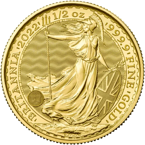 2022 Storbritannia 1/2 oz Gull Britannia BU "Sealed"