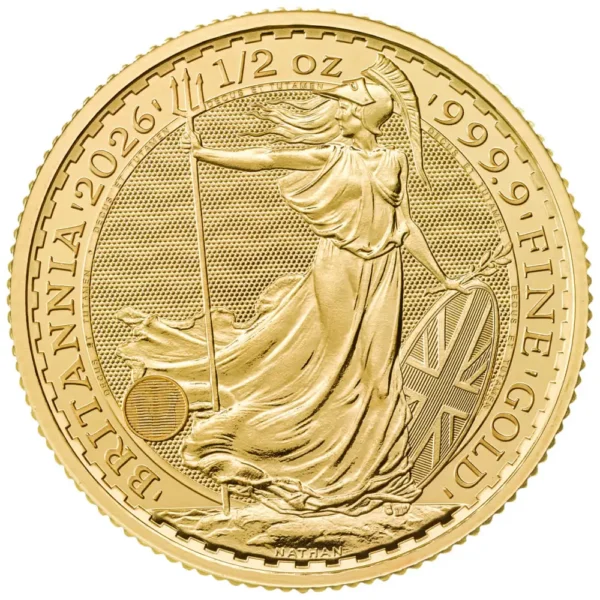 2026 Storbritannia 1/2 oz Gull Britannia BU "Sealed"