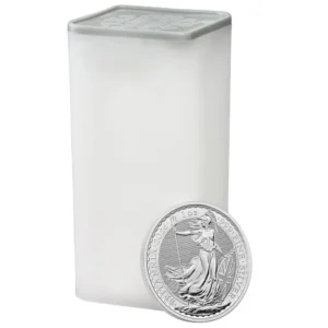 2026 Storbritannia 1 oz Sølv Britannia BU i Tube (25 oz)
