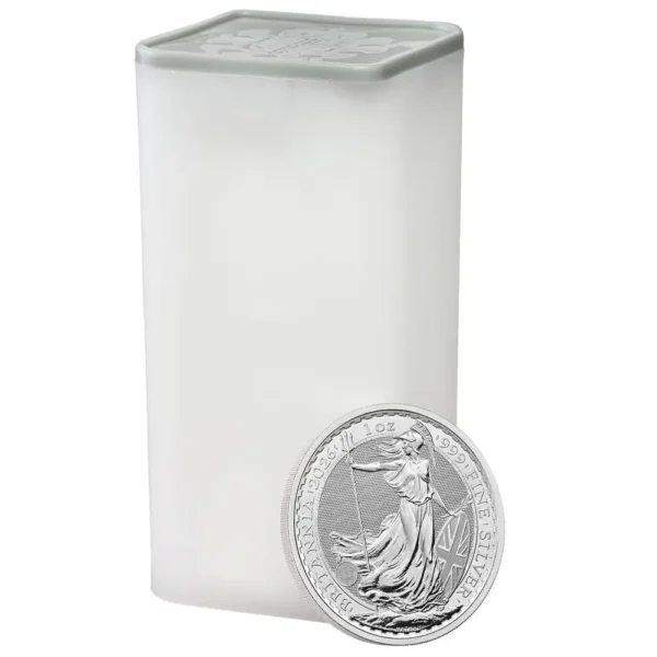 2026 Storbritannia Sølv Britannia 500 x 1 oz Monsterboks (500 oz) - Bilde 2