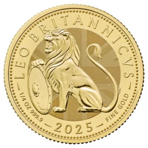 2025 Storbritannia 1/4 oz Gullmynt British Lion Anmerkning M/Kapsel