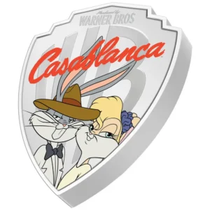 2023 Niue 2 oz Sølv Looney Tunes Mashups - Casablanca Farget Proof M/Etui & COA