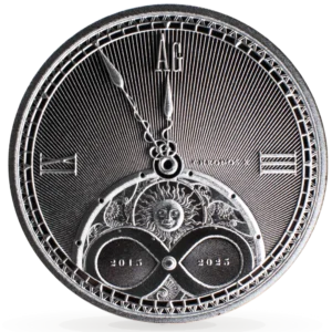 2025 Niue 1 oz Sølv Chronos BU M/Kapsel