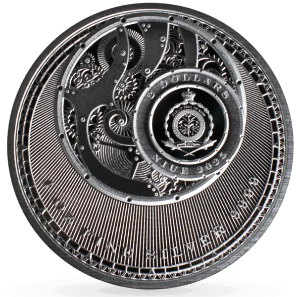 2025 Niue 1 oz Sølv Chronos BU M/Kapsel - Bilde 2