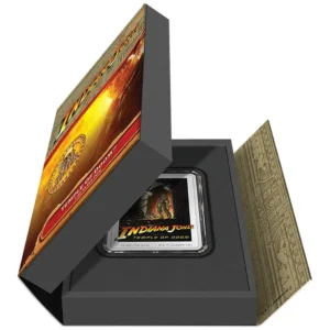 2023 Niue 1 oz Sølv Indiana Jones™ - Temple of Doom Farget Proof M/Etui & COA