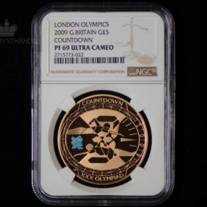 2009 Storbritannia 1.1771 oz Gull "London Olympics" Proof NGC PF69 Ultra Cameo