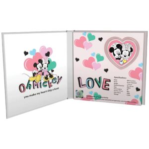 2023 Niue 1 oz Sølv Disney™ Love Series - Mickey & Minnie Farget Proof M/Etui & COA