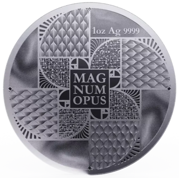 2023 Niue 1 oz Sølv Magnum Opus BU M/Kapsel