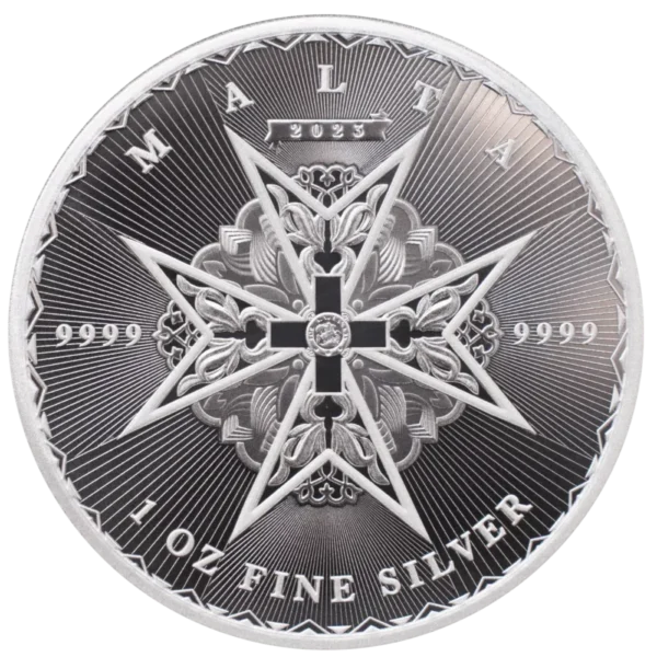 2023 Malta 1 oz Sølv Maltese Cross BU M/Kapsel