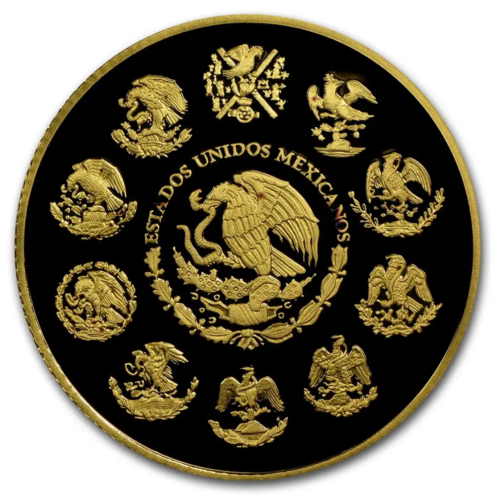 2007 Mexico 1,9 oz Gull 5 Coin Gold Libertad Proof Sett ANMERKNING M/Etui - Bilde 4