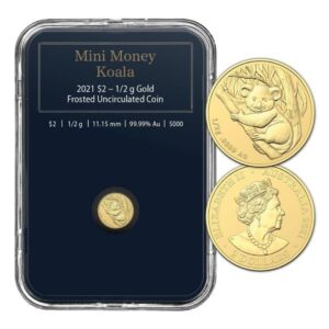 2021 Australia 0,5 gram Gullmynt Mini Money Koala FU M/Slab