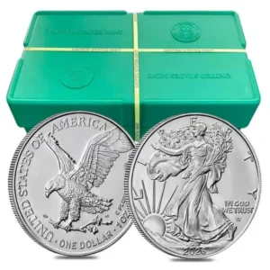 2026 USA 500 x 1 oz Sølvmynter American Silver Eagle Monsterboks (500 oz)