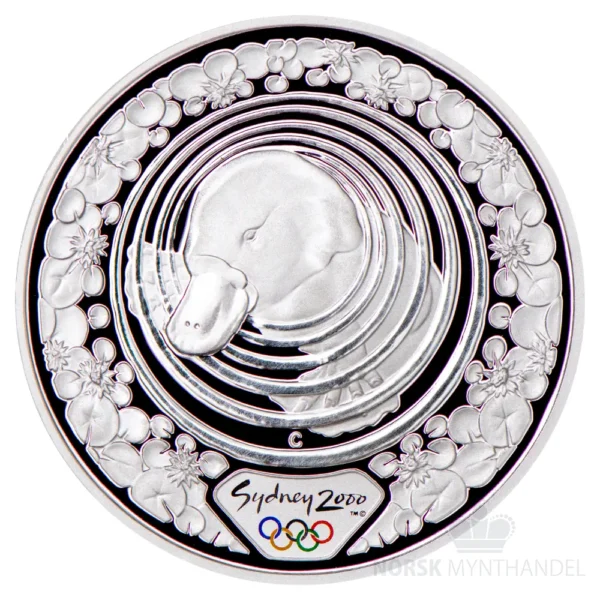2000 Australia 1 oz Sølv Sydney - Platypus & Water Lily Proof M/Kapsel