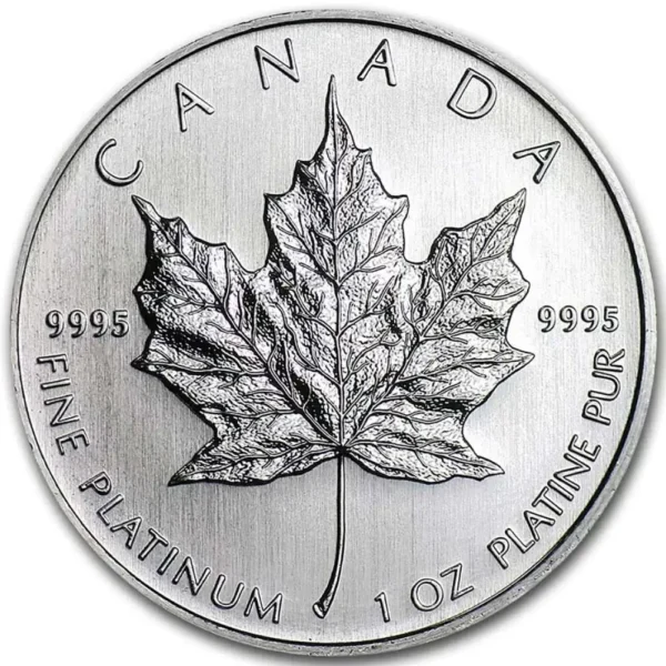 XXXX Canada 1 oz Platina Maple Leaf Anmerkning M/Air-tite Kapsel "Forhåndssalg"