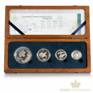 2013 Sør-Afrika 3,75 oz Sølvmynter Marine Protected Areas - Prestige Set Proof M/Etui & COA