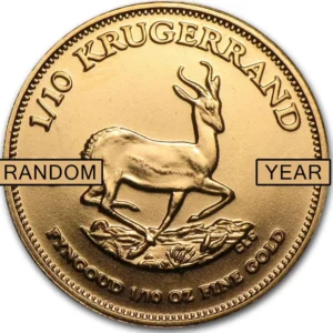 1987 Sør-Afrika 1/10 oz Gull Krugerrand Anmerkning M/Air-tite kapsel