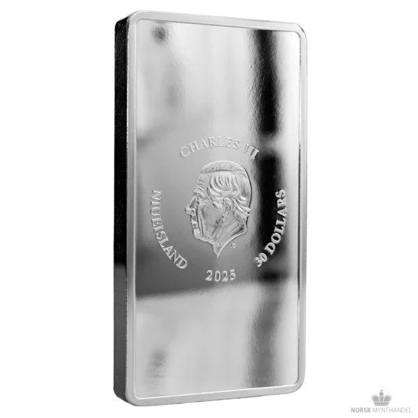 2025 Niue 1 Kilo 30$ Sølvbarre Coinbar BU “UTEN FORSEGLING” - Bilde 2