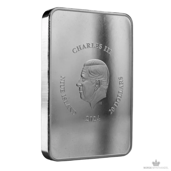 2024 Niue 250 Gram Sølvbarre Coinbar Forseglet BU "UTEN FORSEGLING" - Bilde 2