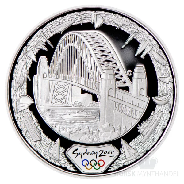 2000 Australia 1 oz Sølv Sidney - Sydney Harbour Bridge Proof M/Kapsel