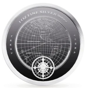 2025 Niue 1 oz Sølv Terra BU M/Kapsel