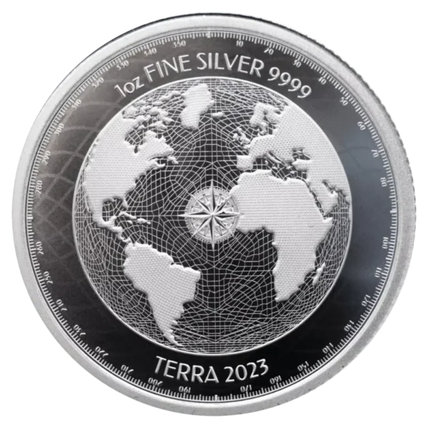 2023 Niue 1 oz Sølv Terra BU M/Kapsel