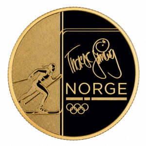 2025 Niue 1/4 oz gullmynt Therese Johaug - Gullvinner Proof Anmerkning M/Saflip & COA