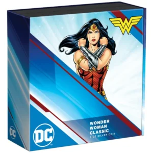 2023 Niue 3 oz Sølv Classic Superheroes - Wonder Woman™ Proof M/Etui & COA