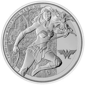 2023 Niue 3 oz Sølv Classic Superheroes - Wonder Woman™ Proof M/Etui & COA