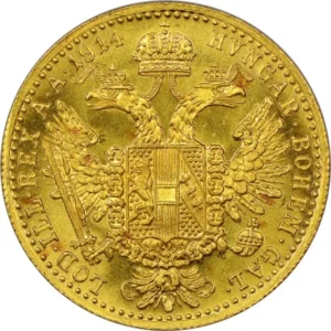 1914 Østerrike 3,44 Gram Gull 1 Ducat AU M/Air-tite kapsel