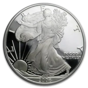 2006-W USA 1 oz Sølv American Silver Eagle Proof M/Fab12 kapsel