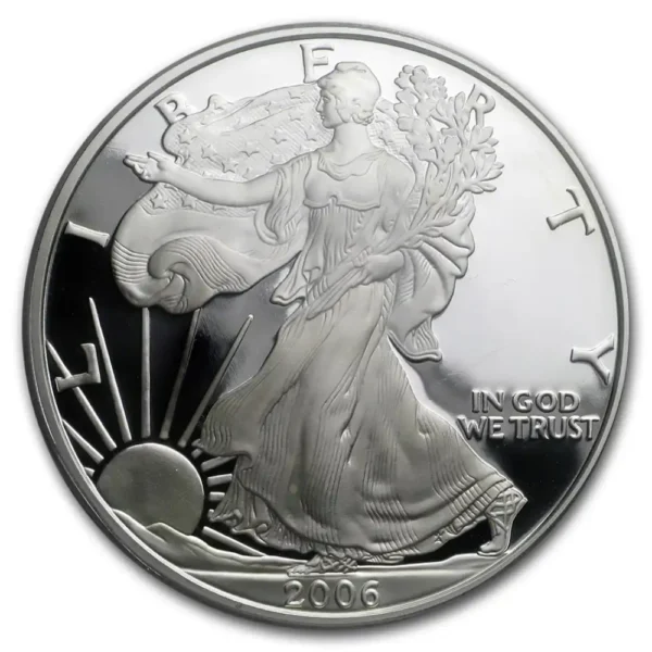 2006-W USA 1 oz Sølv American Silver Eagle Proof M/Fab12 kapsel