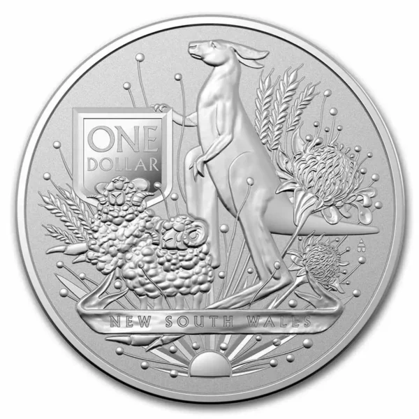 2022 Australia 1 oz Sølv RAM Coat of Arms BU M/Kapsel