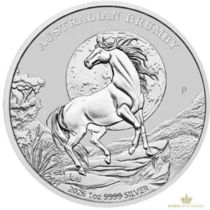 2026 Australia 1 oz Sølvmynt Brumby BU M/Kapsel