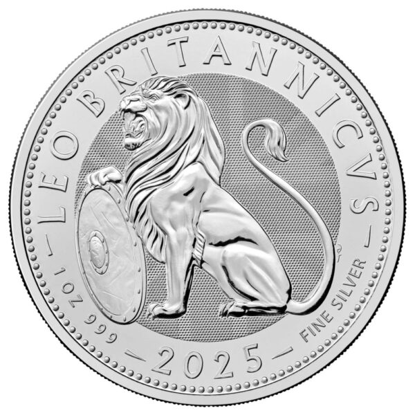 2025 Storbritannia 1 oz Sølv British Lion BU